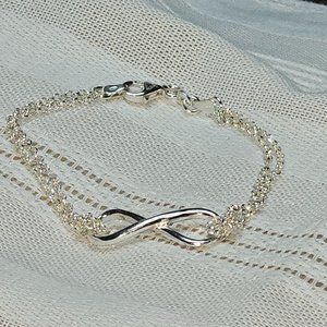 Giani Bernini Sterling Silver 7.5" Infinity Bracelet Made in Italy